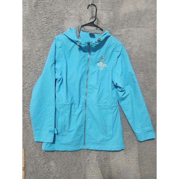 USA Olympic Team Apparel 2020 Tokyo NBC Women's Blue Windbreaker Size Medium - Picture 1 of 10